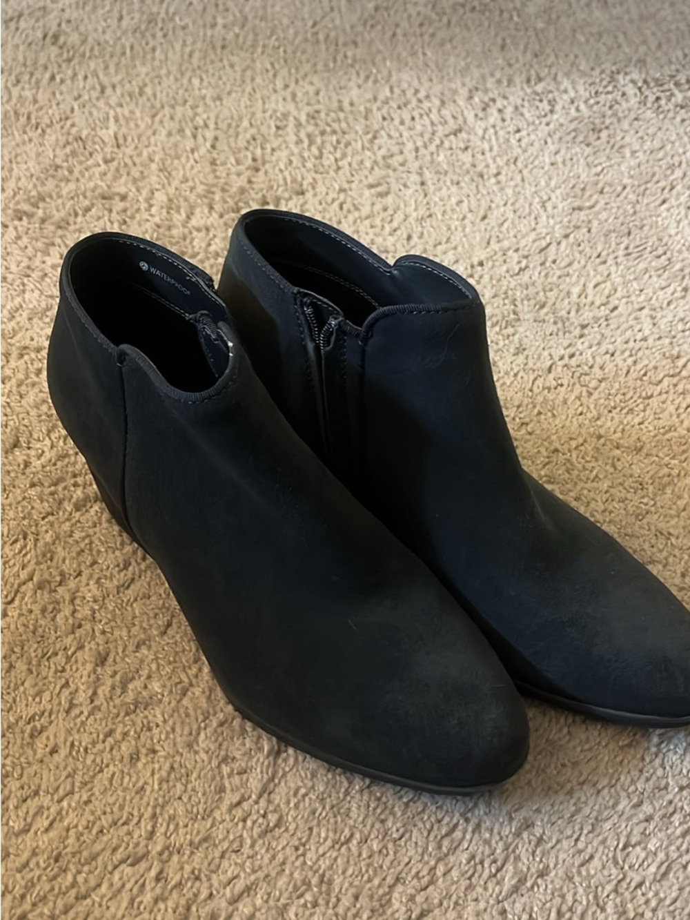 Blondo Black Suede Ankle Booties with Side Zip